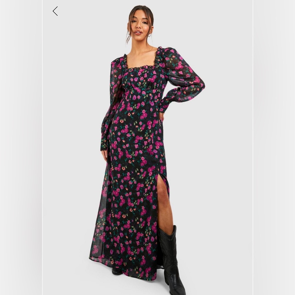 Floaty Floral Chiffon Dress *New with tags*